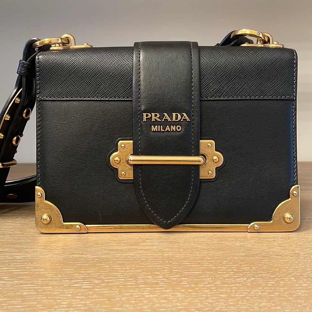 Prada Cahier leather bag